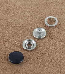 BOUTON PRESSION LAITON VERNIS BLEU MARINE 10 mm  Laiton Nickel Free