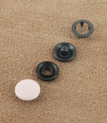 BOUTON PRESSION LAITON VERNIS ROSE 647 - 10 mm Laiton bronze noir