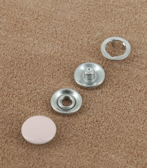 BOUTON PRESSION LAITON VERNIS ROSE 647 - 10 mm Laiton Nickel Free