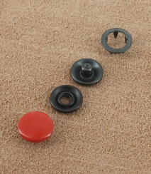 BOUTON PRESSION LAITON VERNIS ROUGE 12 - 10 mm Laiton bronze noir