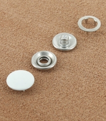 BOUTON PRESSION LAITON VERNIS BLANC 12 mm Laiton Nickel Free