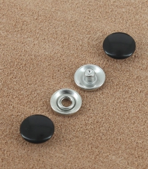 BOUTON PRESSION LAITON VERNIS NOIR BRILLANT 10 mm Laiton Nickel Free