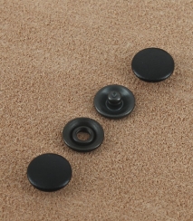 BOUTON PRESSION LAITON VERNIS NOIR MAT 10 mm Laiton bronze noir