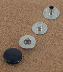 BOUTON PRESSION LAITON VERNIS BLEU MARINE 12.4 mm Laiton Nickel Free