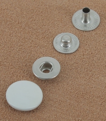 BOUTON PRESSION LAITON VERNIS BLANC 14.4 mm Laiton Nickel Free