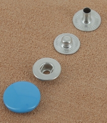 BOUTON PRESSION LAITON VERNIS BLEU 737 - 14.4 mm Laiton Nickel Free