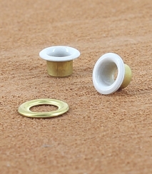 OEILLET ROULE LAITON VERNIS BLANC Laiton vernis