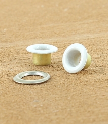 OEILLET ROULE LAITON VERNIS BLANC Laiton Nickel Free