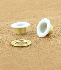 OEILLET ROULE LAITON VERNIS BLANC Laiton vernis