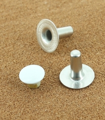 RIVET SIMPLE LAITON VERNIS BLANC Ø 6.8 mm 9.1 mm | Laiton nickel free