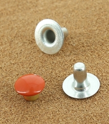 RIVET SIMPLE LAITON VERNIS ROUGE 12 Ø 6.8 mm 6.5 mm | Laiton nickel free