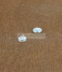 Bouton à recouvrir bombé en Aluminium Culot anneau | Ø 10 mm