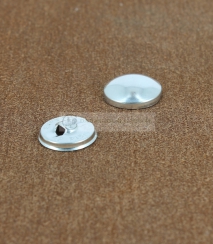 Bouton à recouvrir bombé en Aluminium Culot tunnel | Ø 20 mm