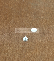 Bouton à recouvrir demi-bombé en Aluminium Culot anneau | Ø 10 mm