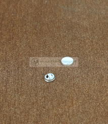 Bouton à recouvrir demi-bombé en Aluminium Culot tunnel | Ø 10 mm