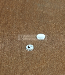 Bouton à recouvrir demi-bombé en Aluminium Culot tunnel | Ø 12 mm