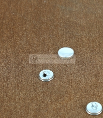 Bouton à recouvrir demi-bombé en Aluminium Culot tunnel | Ø 14 mm