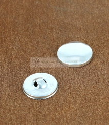 Bouton à recouvrir demi-bombé en Aluminium Culot tunnel | Ø 28 mm