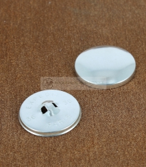 Bouton à recouvrir demi-bombé en Aluminium Culot tunnel | Ø 36 mm