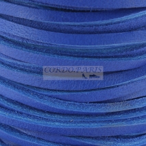 LACET EN CUIR - CARRE BATEAU BLEU ELECTRIQUE 