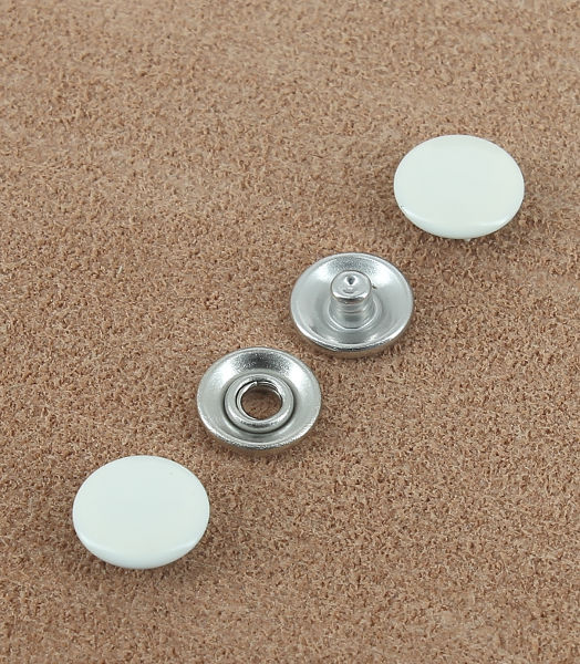 BOUTON PRESSION LAITON VERNIS ÉCRU 10 mm Laiton Nickel Free
