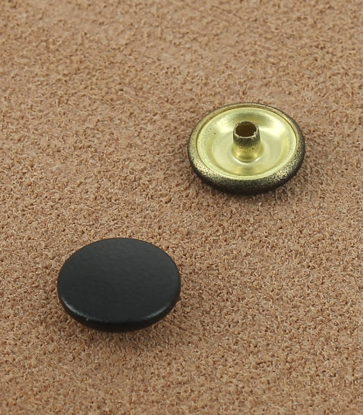 BOUTON PRESSION LAITON NOIR MAT 12.4 mm 