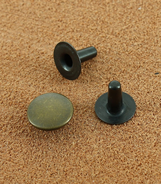 RIVET SIMPLE LAITON VIEUX BRONZE Ø 10.7 mm 9.1 mm