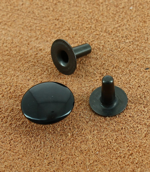 RIVET SIMPLE LAITON VERNIS NOIR Ø 13 mm 9.1 mm | Laiton bronze noir