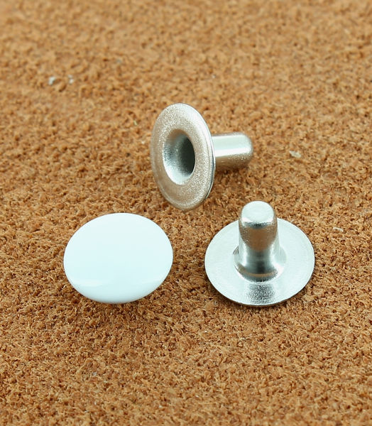RIVET SIMPLE LAITON VERNIS BLANC Ø 8.2 mm 6.5 mm | Laiton nickel free