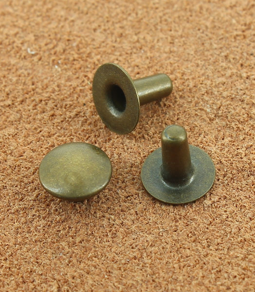 RIVET SIMPLE LAITON VIEUX BRONZE Ø 8.2 mm 8.1 mm