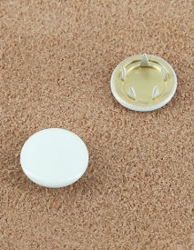 BOUTON PRESSION LAITON VERNIS BLANC 10 mm 