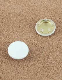 BOUTON PRESSION LAITON VERNIS BLANC 10 mm 