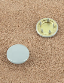 BOUTON PRESSION LAITON VERNIS GRIS 906 - 10 mm 