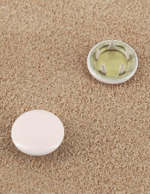 BOUTON PRESSION LAITON VERNIS ROSE 647 - 10 mm 