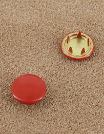 BOUTON PRESSION LAITON VERNIS ROUGE 12 - 10 mm 