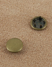 BOUTON PRESSION LAITON VIEUX BRONZE 10 mm 