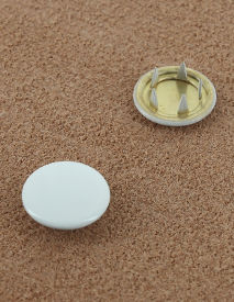 BOUTON PRESSION LAITON VERNIS BLANC 12 mm 