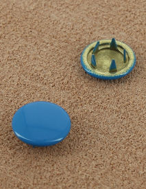 BOUTON PRESSION LAITON VERNIS BLEU PROVENCE 12 mm 