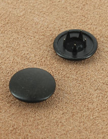 BOUTON PRESSION LAITON BRONZE NOIR 15 mm 