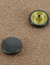 BOUTON PRESSION LAITON BRONZE NOIR 10.5 mm 