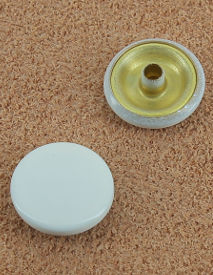 BOUTON PRESSION LAITON BLANC MAT 12.4 mm 