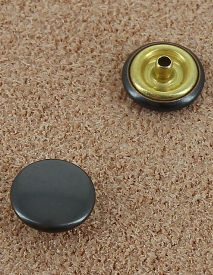 BOUTONS PRESSION EN LAITON BRONZE NOIR - DIAMETRE 8.8 mm 