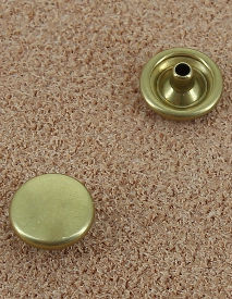 BOUTONS PRESSION EN LAITON VERNIS - DIAMETRE 8.8 mm 