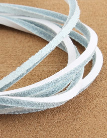 LACET EN CUIR - CARRE BATEAU BLANC 