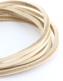 LACET EN CUIR - CARRE BATEAU NATUREL 