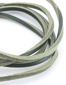 LACET EN CUIR - CARRE BATEAU VERT 