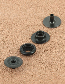 BOUTON PRESSION LAITON BRONZE NOIR invisible 11.5 mm 