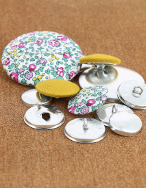 Bouton à recouvrir demi-bombé en Aluminium 