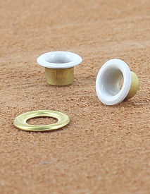 OEILLET ROULE LAITON VERNIS BLANC 