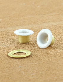 OEILLET ROULE LAITON VERNIS BLANC Sans rondelle